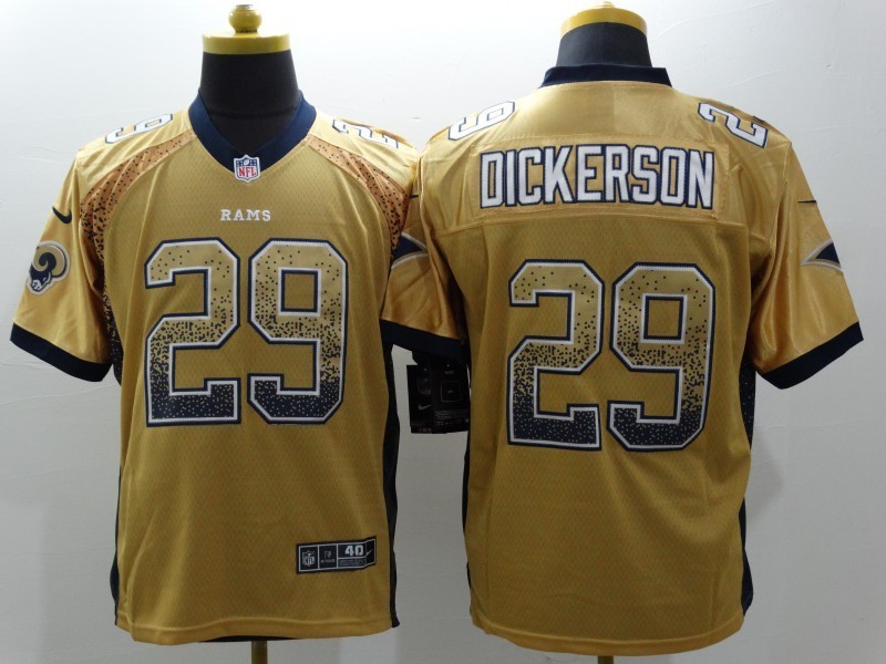 Men's Los Angeles Rams Eric Dickerson #29 Yellow Jersey